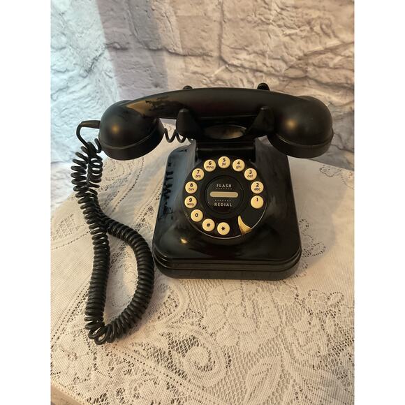 Vintage PF Products Grand Phone Telephone Black Flash Redial look Landline - Picture 8 of 9